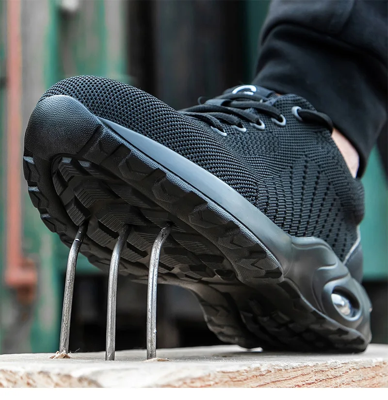 Steel Toe Safety Shoes Men Women Security Protection Work Shoes Lightweight Safety Boots Air Cushion Indestructible Shoes
