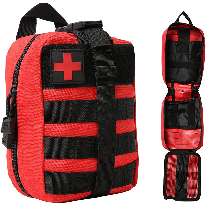 1pc EMT Pouch, Rip Away Molle Medical Pouches Tear-Away First Aid Kit Emergency Survival Bag for Travel Outdoor Hiking
