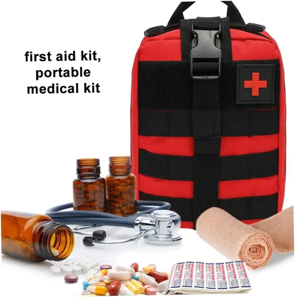 1pc EMT Pouch, Rip Away Molle Medical Pouches Tear-Away First Aid Kit Emergency Survival Bag for Travel Outdoor Hiking