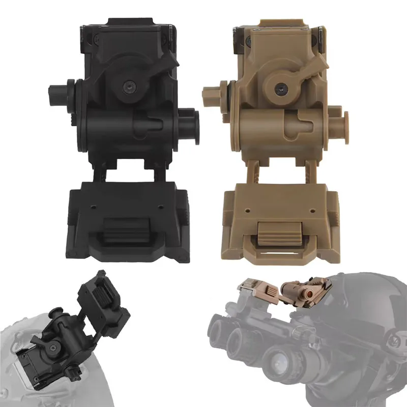 BOOIU Metal/Nylon L4G24 NVG Helmet Mount Holder for PVS15/18 GPNVG18 Goggle Night Vision Stent Outdoor Tactical Helmet Bracket