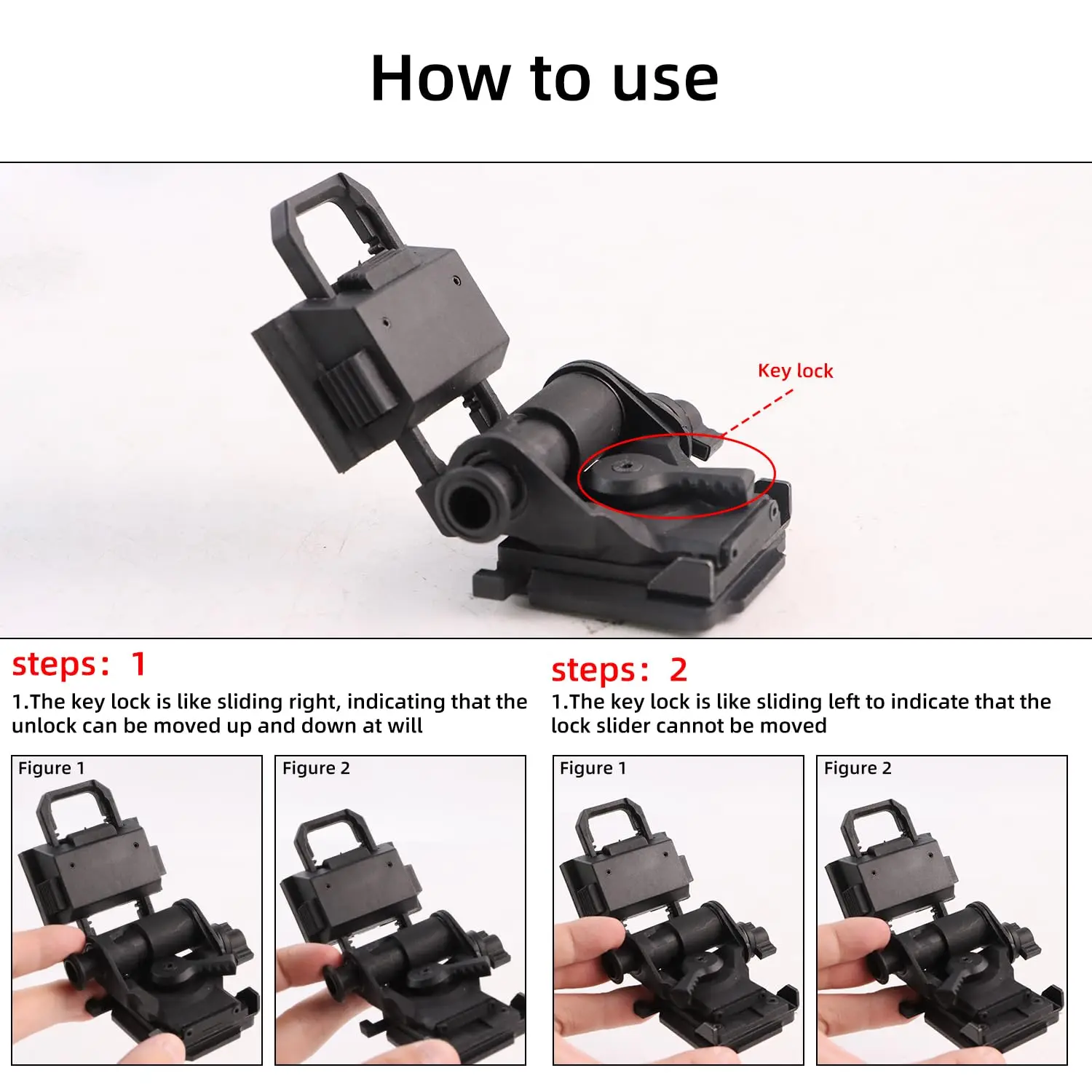 BOOIU Metal/Nylon L4G24 NVG Helmet Mount Holder for PVS15/18 GPNVG18 Goggle Night Vision Stent Outdoor Tactical Helmet Bracket