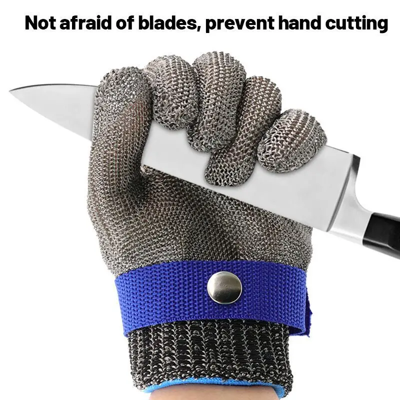 Stainless Steel Gloves Anticut Safety Cut Resistant Hand Protective Metal Glove Meat Mesh For Butcher Wire Knife Proof Cut Glove