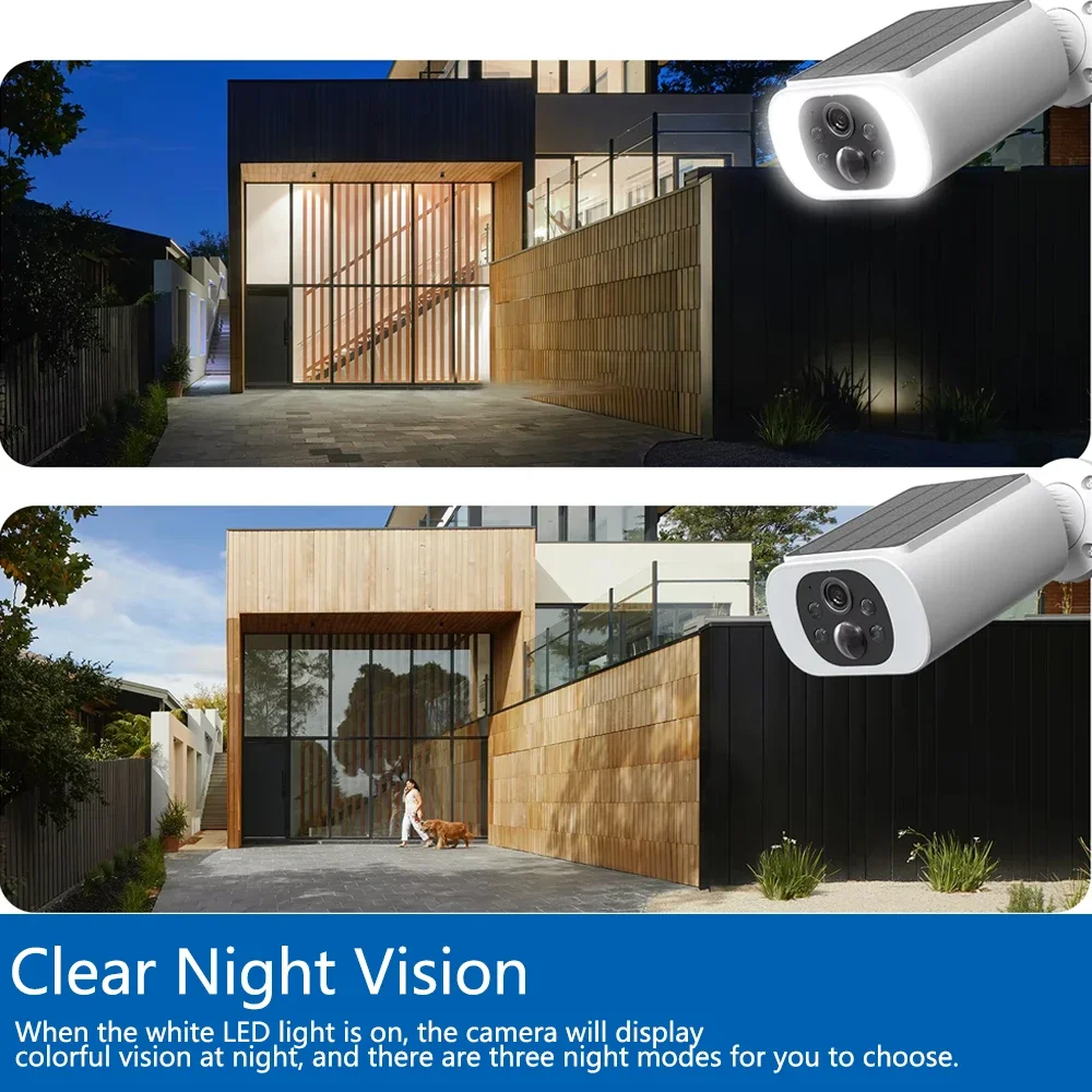 Tuya Wifi Solar Bullet Camera Outdoor 5MP Waterproof Battery Powered CCTV Surveillance Security Camera Wireless Two Way Audio