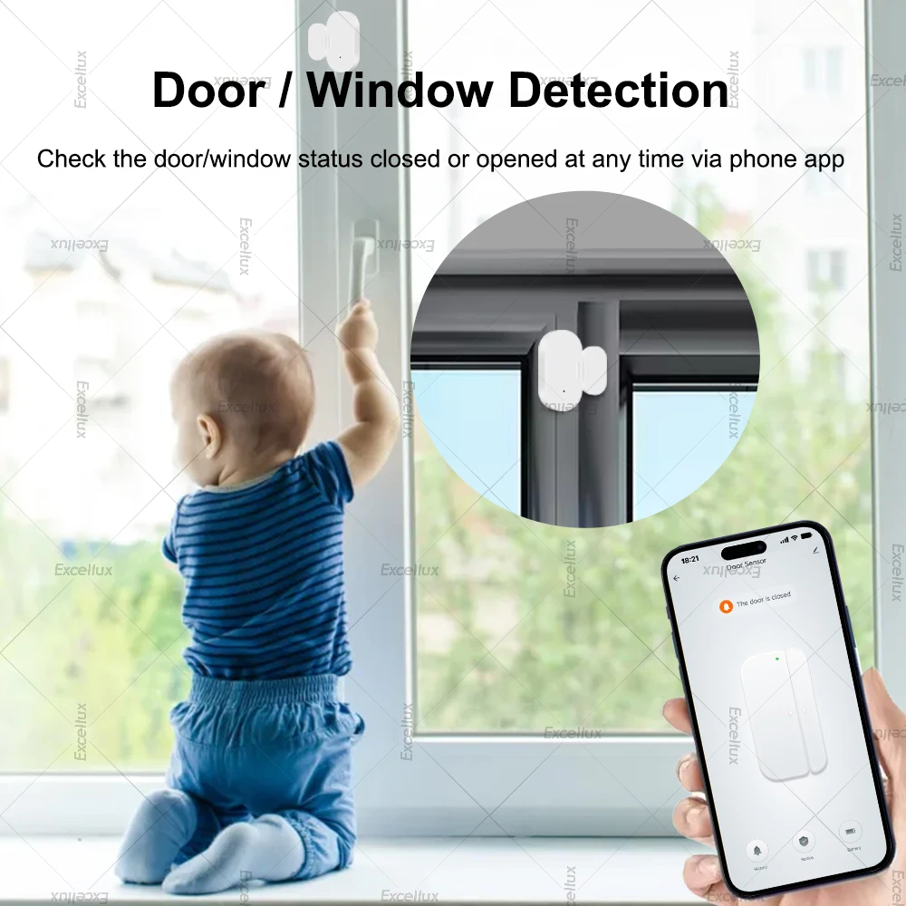 2 In 1 Zigbee Door Window Sensor With Lux Light/Vibration Sensor Home Security Alarm Door Detector Support Home Assistant Z2M