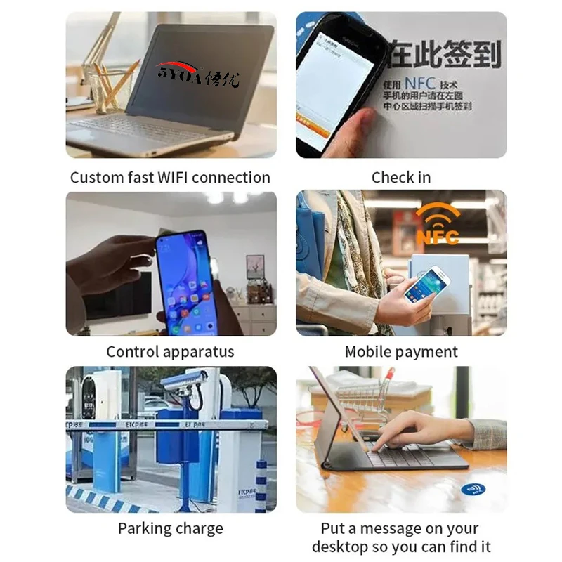 5YOA 6pcs NFC Ntag213 Ntag215 Ntag216 TAG Sticker 213 13.56MHz Universal Label RFID Token Patrol Ultralight
