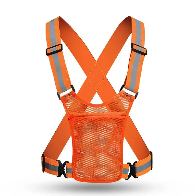 4 Colors Unisex Light High Visibility Safety Vest With Storage Bag Night Construction Cycling Traffic Coat Running Working