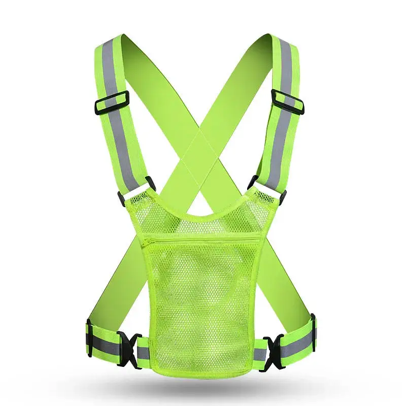 4 Colors Unisex Light High Visibility Safety Vest With Storage Bag Night Construction Cycling Traffic Coat Running Working