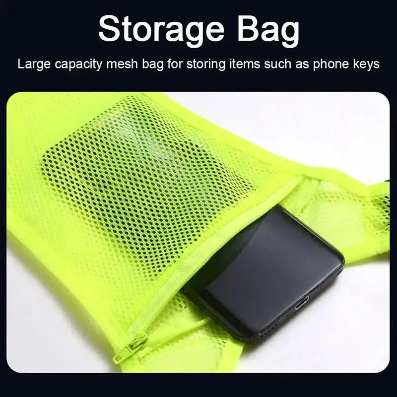 4 Colors Unisex Light High Visibility Safety Vest With Storage Bag Night Construction Cycling Traffic Coat Running Working