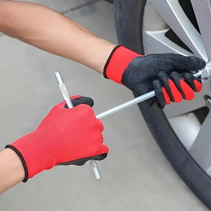 Crinkled Anti-Slip Gloves, Anti-Skid Labor Protection Gloves, Work Gloves. High Grip, Wear-Resistant & Anti-Slip