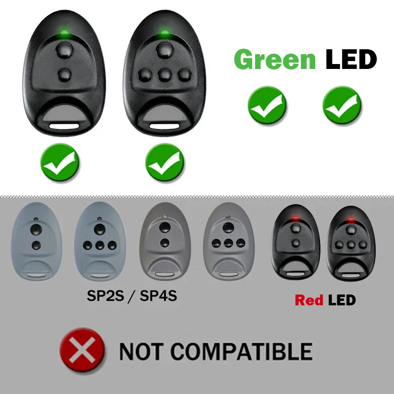 SPACE SP2 SP4 Remote Control for Gate 433.92MHz Electronic Gate Control Garage Door Remote Control Handheld Transmitter