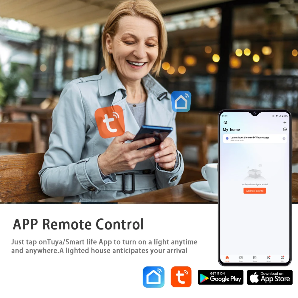 Tuya Smart Life App,WIFI Garage Door Opener Controller,Timer,Door Open/Close Monitor, Voice Control with Alexa/Google Assistant