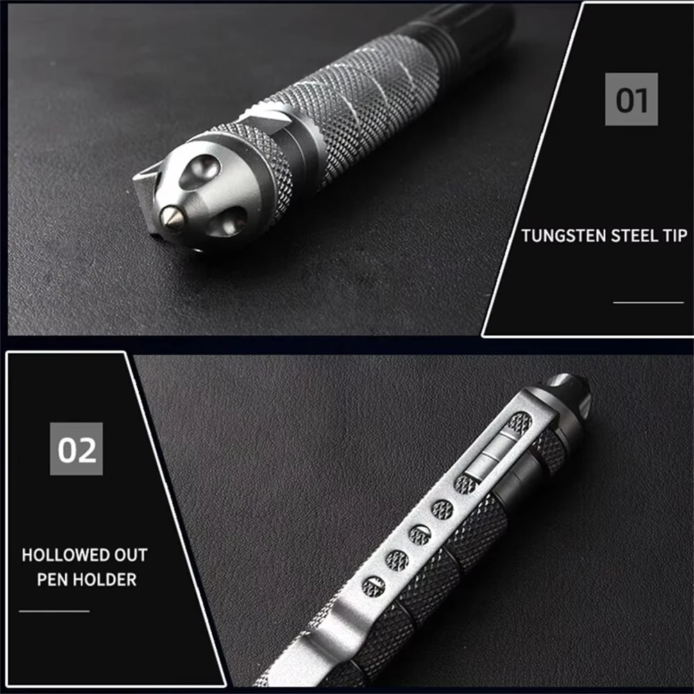 BOOIU Tactical Pen Multifunction Aluminum Alloy Self Defence Tactical Pen Outdoor Security Survival Tools Glass Breaker Pen