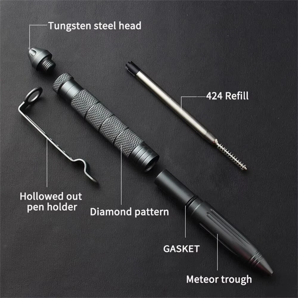 BOOIU Tactical Pen Multifunction Aluminum Alloy Self Defence Tactical Pen Outdoor Security Survival Tools Glass Breaker Pen