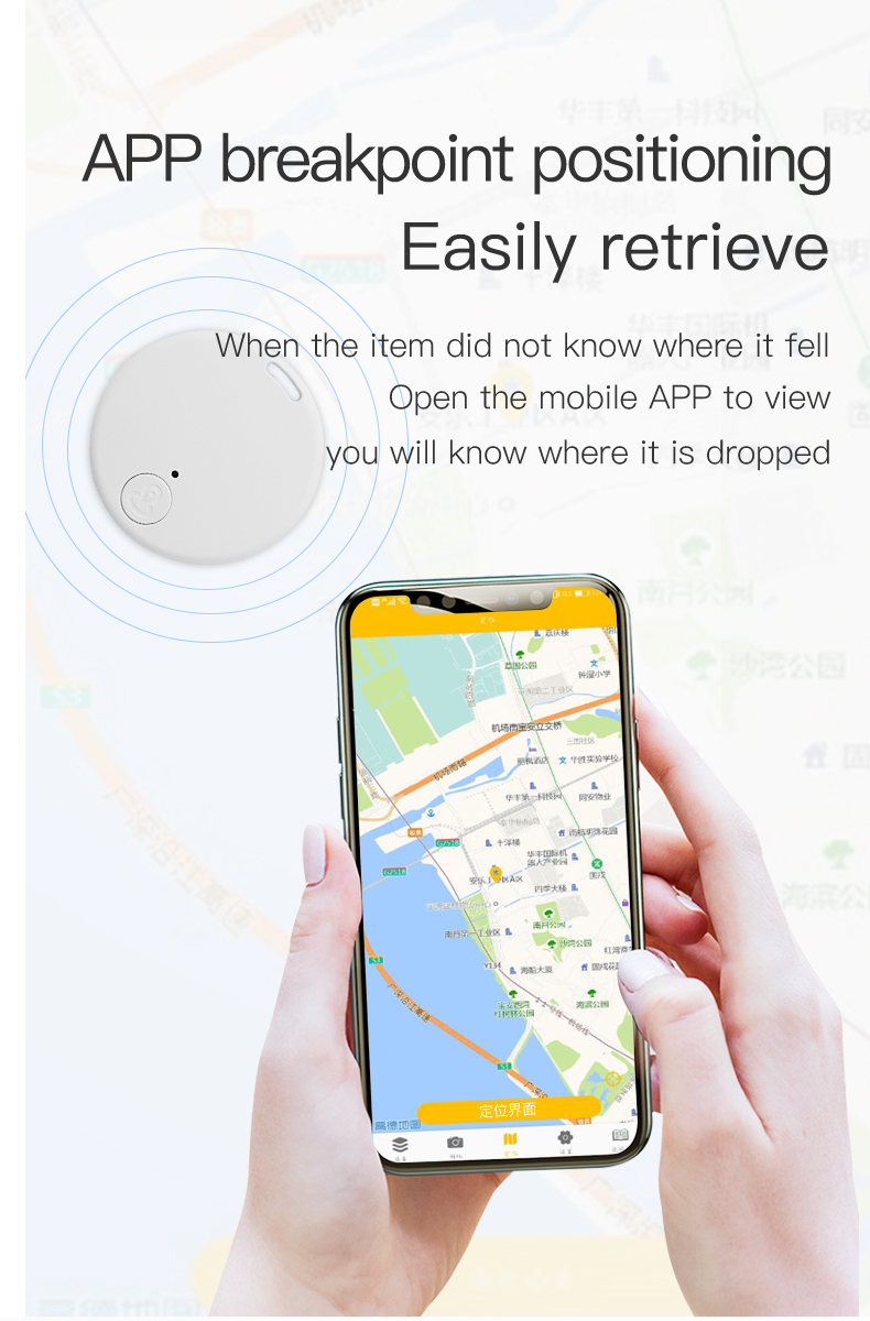 Bluetooth Compatible Tracker Keys Finder Item Locator for Keys Bags Pets Anti-lost Locator Tag Alarm Reminder For IOS Android