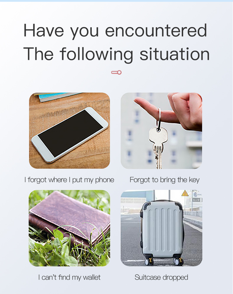 Bluetooth Compatible Tracker Keys Finder Item Locator for Keys Bags Pets Anti-lost Locator Tag Alarm Reminder For IOS Android