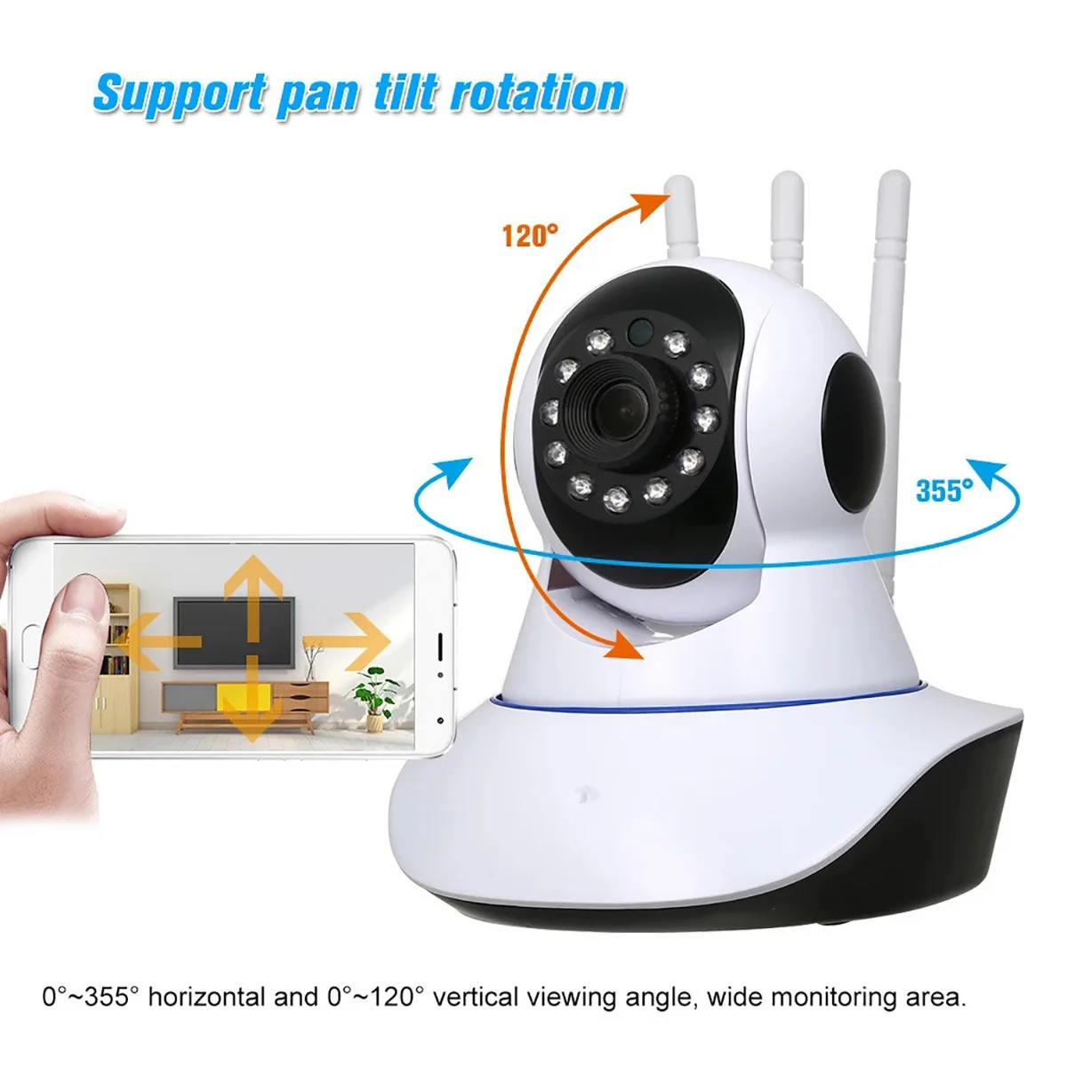 2MP 1080P Yoosee/V380/Carecam APP Wireless PTZ IP Dome Camera AI Humanoid Motion Detection Home Security Baby Monitor