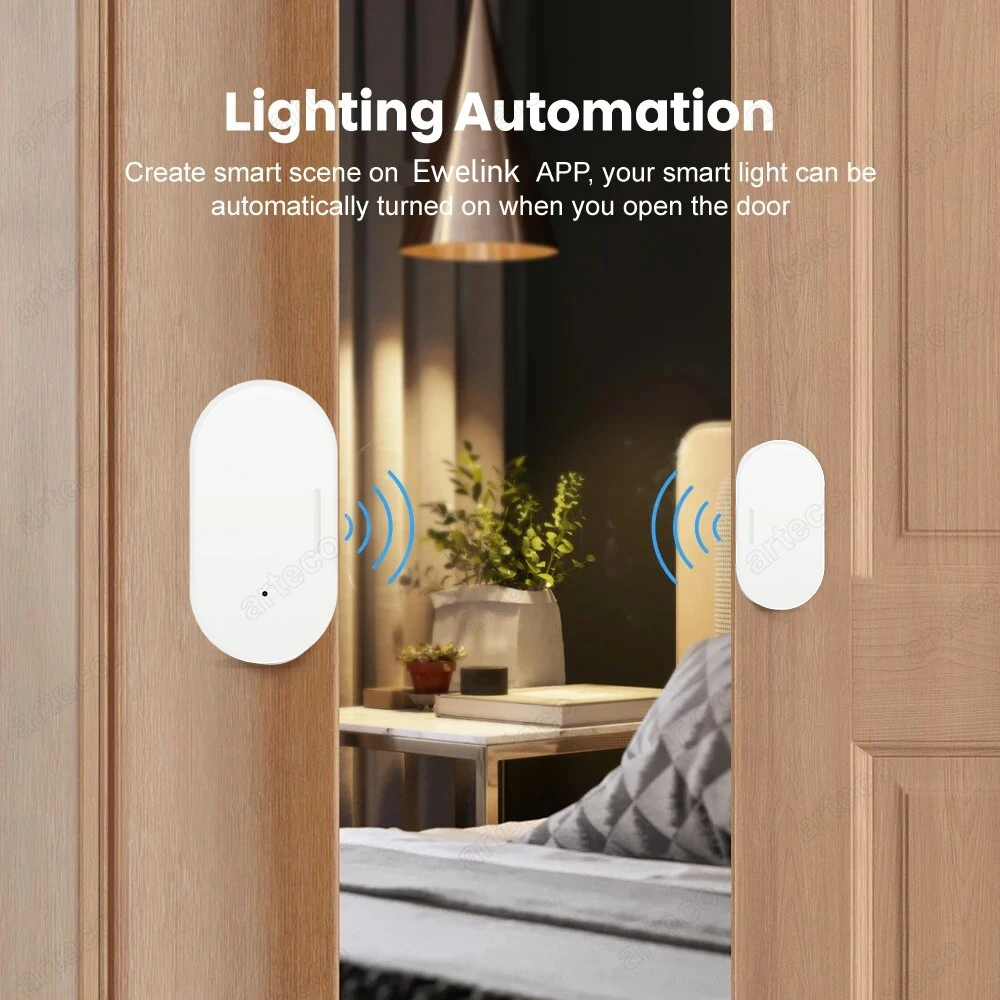 Zigbee Door Window Sensor Open Closed Detector Security Wireless Burglar Alarm Door Sensors Support Alexa Home Assistant Z2M