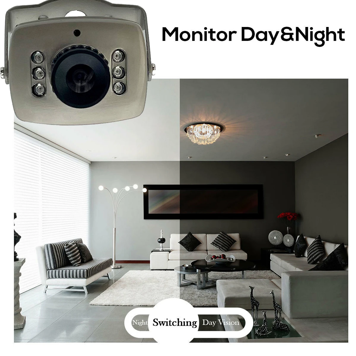 Uvusee CCTV 1/3 CMOS 1000TVL 960H 6pcs Day/night IR LED 6mm Security Camera D/N Mini Surveillance Camera