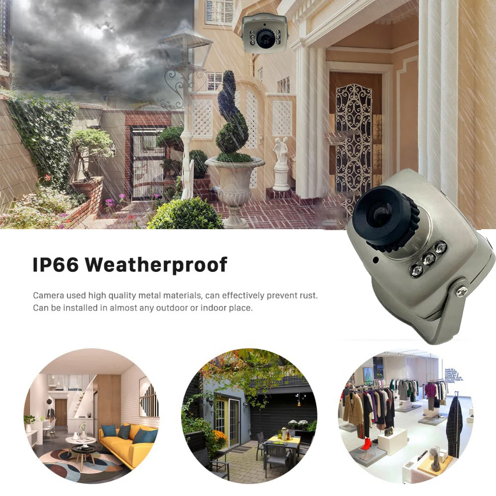 Uvusee CCTV 1/3 CMOS 1000TVL 960H 6pcs Day/night IR LED 6mm Security Camera D/N Mini Surveillance Camera