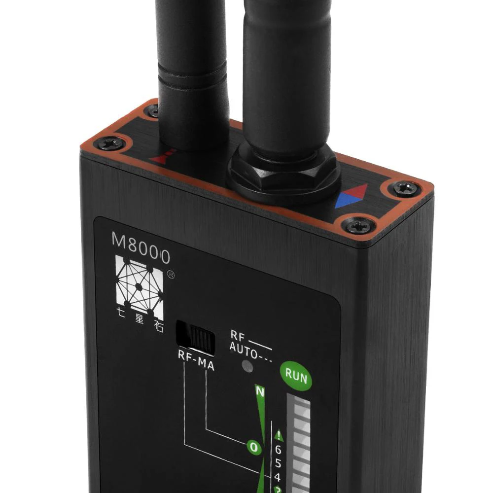 M8000 Radio Anti-Spy Detector GSM RF Signal Auto Tracker Detectors GPS Tracker Finder Bug with Long Magnetic LED Antenna