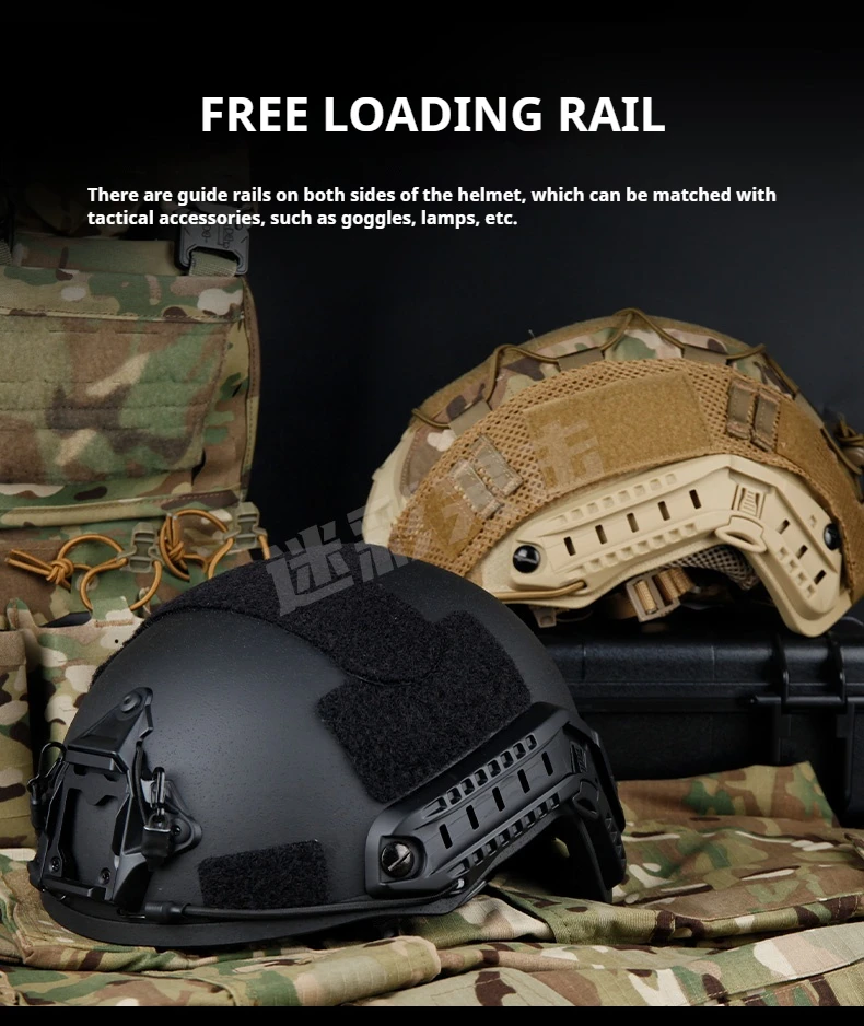 Quick MH Tactical Helmet 1.5kg Fiberglass Wendy's Suspension Pad Helmet Outdoor Activity Protection Training Safety Riot Helmet