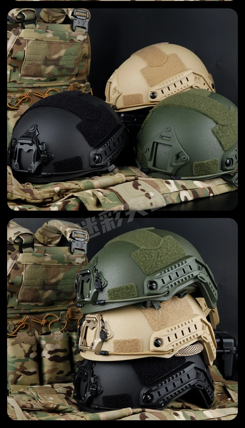 Quick MH Tactical Helmet 1.5kg Fiberglass Wendy's Suspension Pad Helmet Outdoor Activity Protection Training Safety Riot Helmet