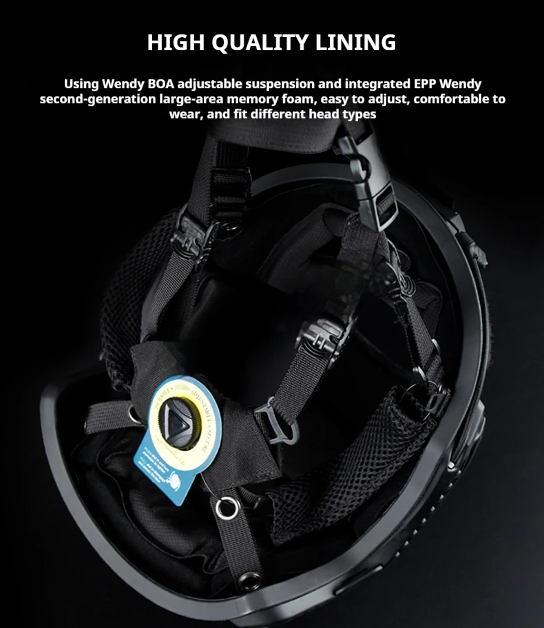 Quick MH Tactical Helmet 1.5kg Fiberglass Wendy's Suspension Pad Helmet Outdoor Activity Protection Training Safety Riot Helmet