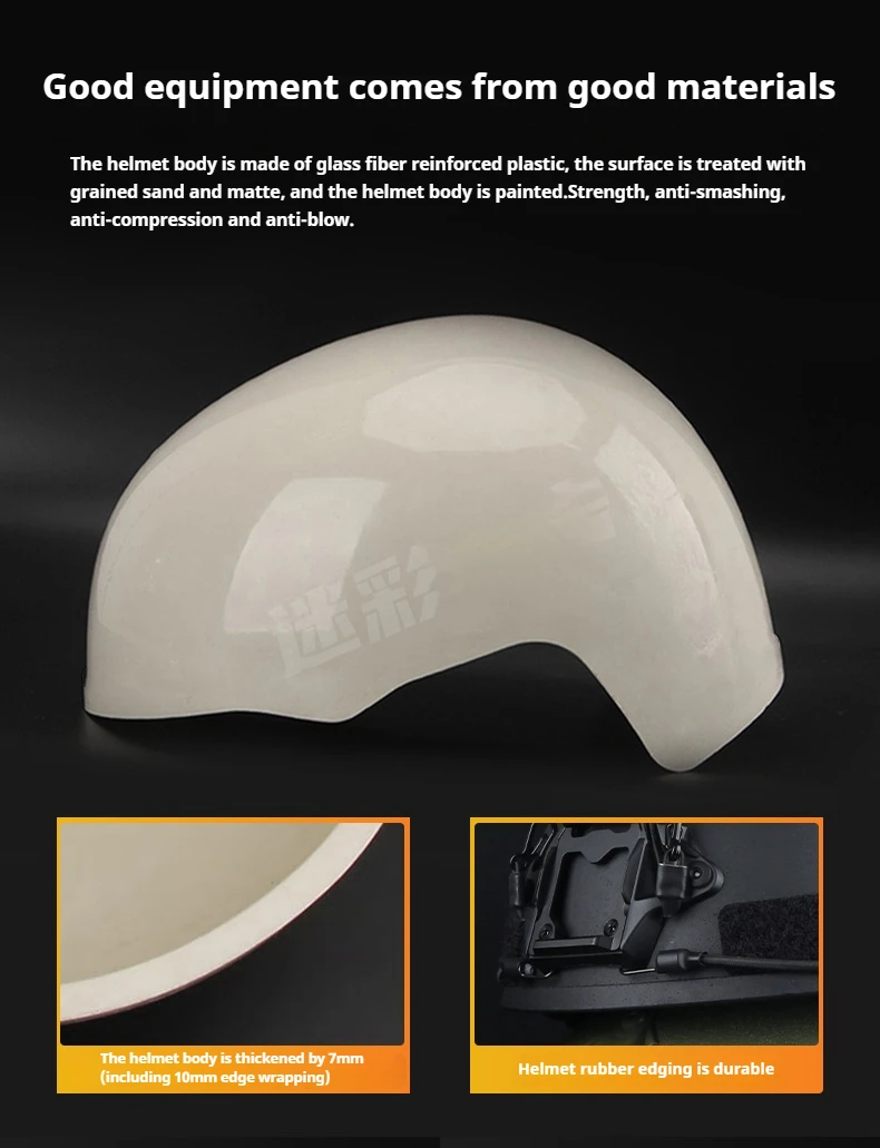 Quick MH Tactical Helmet 1.5kg Fiberglass Wendy's Suspension Pad Helmet Outdoor Activity Protection Training Safety Riot Helmet