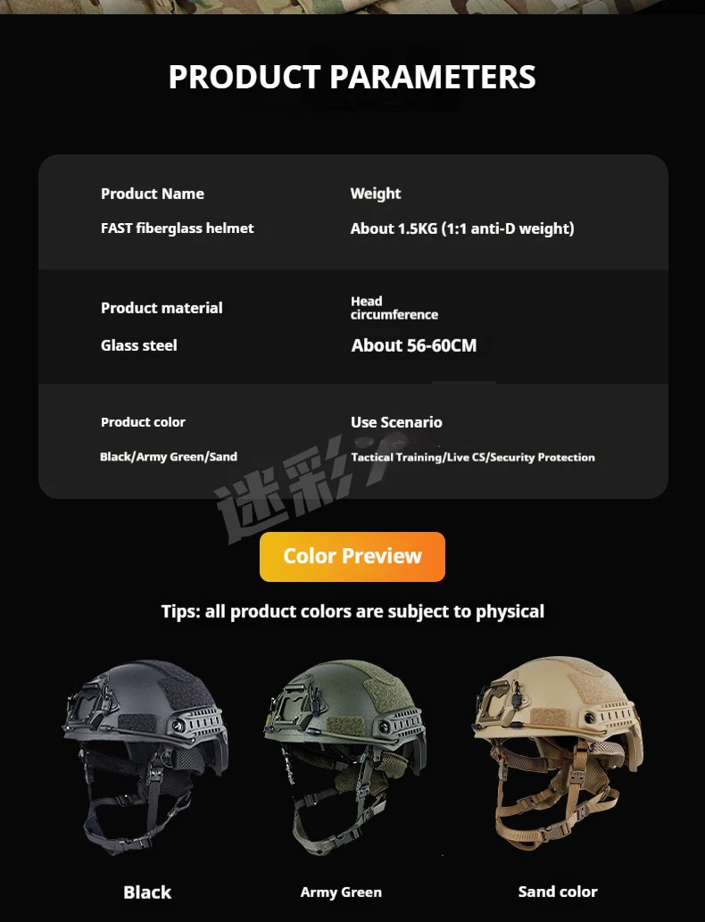 Quick MH Tactical Helmet 1.5kg Fiberglass Wendy's Suspension Pad Helmet Outdoor Activity Protection Training Safety Riot Helmet