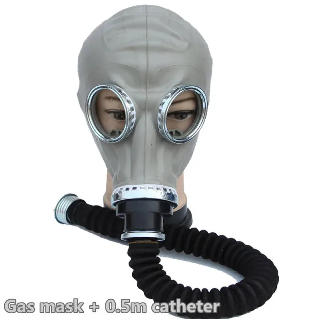 2 in 1 Chemical Gas Mask Respirator Classic Style Rubber Material Full Face Protection Industrial Spray Paint Respirator