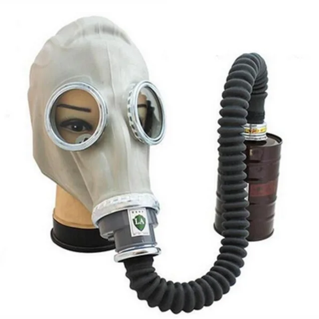 2 in 1 Chemical Gas Mask Respirator Classic Style Rubber Material Full Face Protection Industrial Spray Paint Respirator