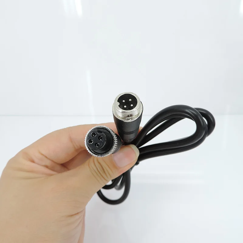 1m/2m/5m 4 Pin Male to Female Aviation Extension Video Cable for Truck Bus Monitor Camera Connection A7