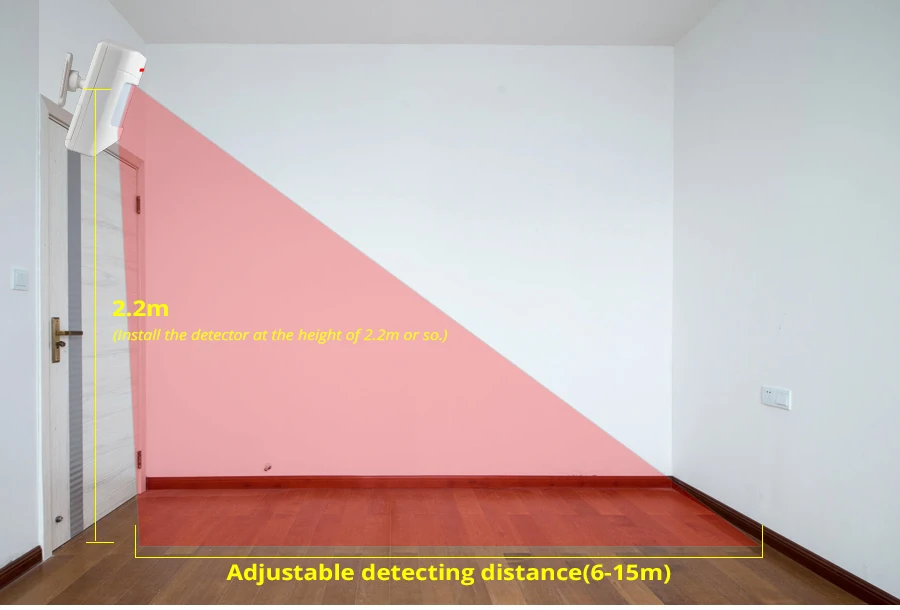 KERUI Wireless Alarm Infrared Detector Anti-Pet PIR Sensor Detector With Long Detect Distance For KERUI Alarm System