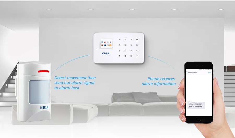 KERUI Wireless Alarm Infrared Detector Anti-Pet PIR Sensor Detector With Long Detect Distance For KERUI Alarm System
