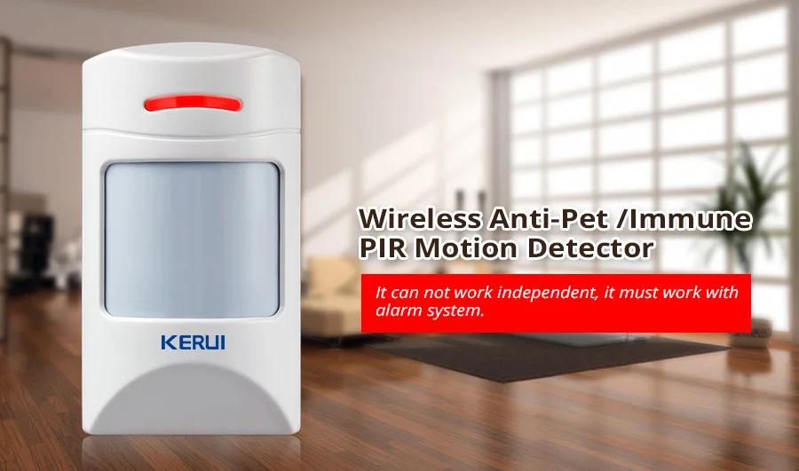 KERUI Wireless Alarm Infrared Detector Anti-Pet PIR Sensor Detector With Long Detect Distance For KERUI Alarm System