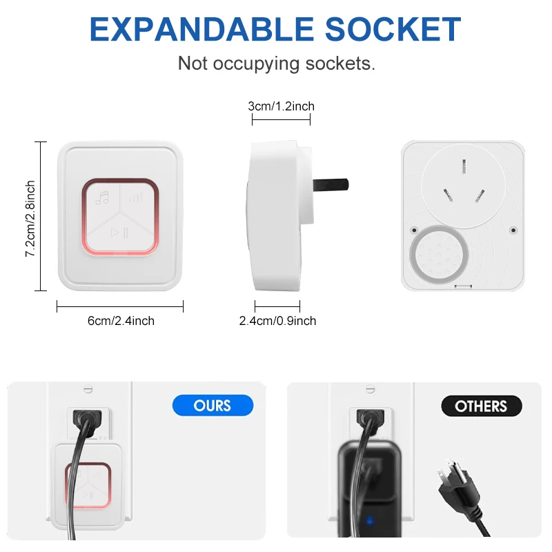 1PC Power Failure Alarm, Circuit Failed Selector Alerter, Smart Power Outage Reminder for Freezer in Garage, Monitor Power Cut