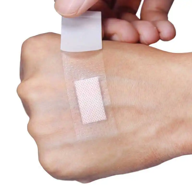 100Pcs/Pack Transparent Wound Adhesive Plaster Anti-Bacteria Band Aid Bandages Sticker Home Travel First Aid Kit
