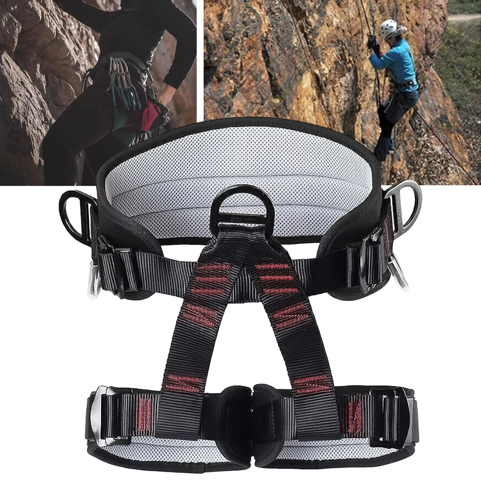 safety Harness for construction workers Half Body Roofing Harness kit High Altitude Safety Belt Padding Protection Safe Rop