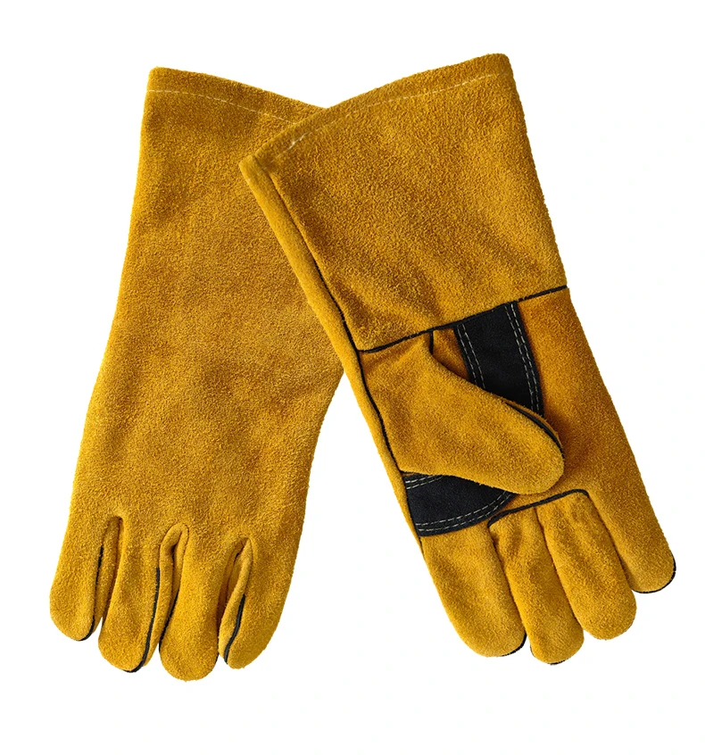 Leather Flame Retardant Gloves,방염장갑,Welding Gloves Heat Insulation Anti-cut Woodstove Fireplace Barbecue Baking Camping 용접
