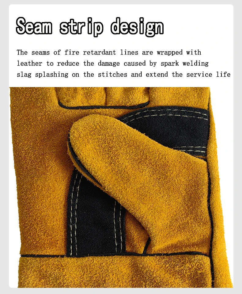 Leather Flame Retardant Gloves,방염장갑,Welding Gloves Heat Insulation Anti-cut Woodstove Fireplace Barbecue Baking Camping 용접