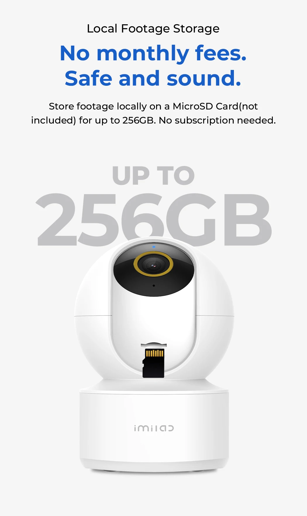 IMILAB Baby Monitor Indoor Security Camera with AI Detection Night Vision 2-Way Audio 360° PTZ Compatible with Xiaomi Home App