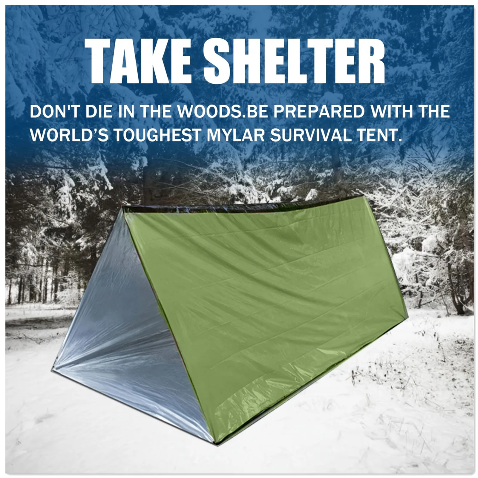 Emergency Tent, Waterproof 2 Person Emergency Tube Tent for Camping and Outdoor Activities