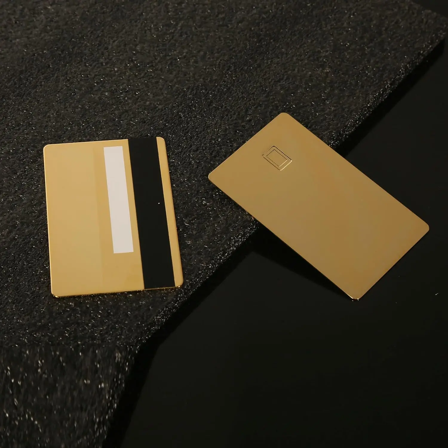 24k Mirror Credit Card Blank DIY 4442 Chip Slot with Hico 3 Track Magnetic Stripe for Ic Smart Intelligent Card Custom Gift Card