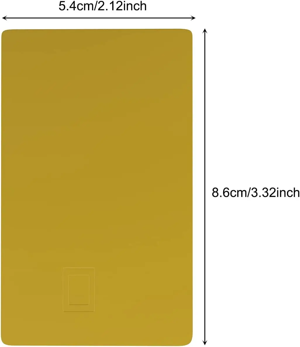 24k Mirror Credit Card Blank DIY 4442 Chip Slot with Hico 3 Track Magnetic Stripe for Ic Smart Intelligent Card Custom Gift Card