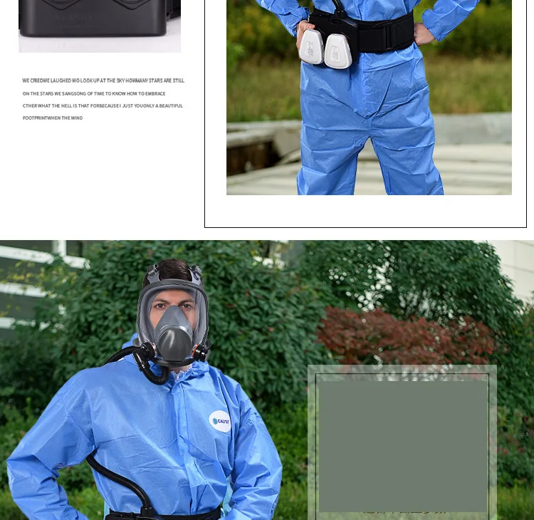 Electric Powered Air Purifying Chemical Respirator 6800 Full Face Dust Gas Mask Dual Filters Work Safety For Industrial Spraying