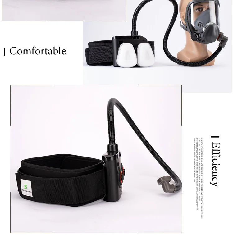 Electric Powered Air Purifying Chemical Respirator 6800 Full Face Dust Gas Mask Dual Filters Work Safety For Industrial Spraying