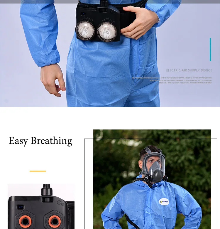 Electric Powered Air Purifying Chemical Respirator 6800 Full Face Dust Gas Mask Dual Filters Work Safety For Industrial Spraying