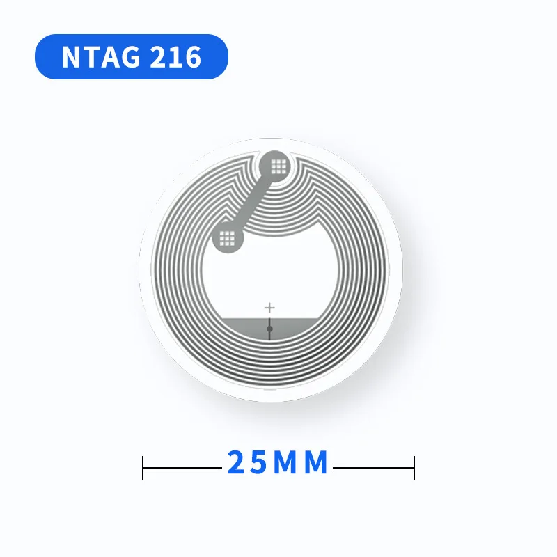 1000Pcs/Lot NFC 213 215 216 Sticker 25mm 13.56MHz ISO14443A Universal Label Tag for All NFC Enabled Phones