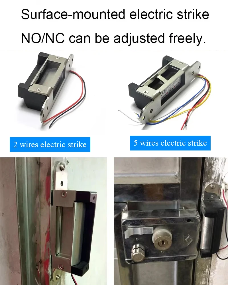 Original DC12V Stainless Steel Sturdiness Narrow Frame Fail-Secure ANSI Standard Electric Strike Lock Electronic Door Lock