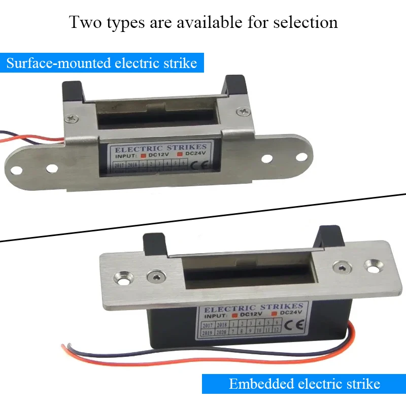 Original DC12V Stainless Steel Sturdiness Narrow Frame Fail-Secure ANSI Standard Electric Strike Lock Electronic Door Lock